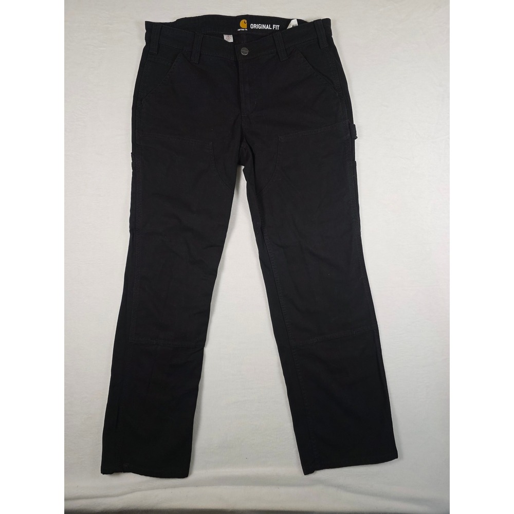 Carhartt Utility Pants Crawford Double Front Black Canvas 8 Short Carpenter